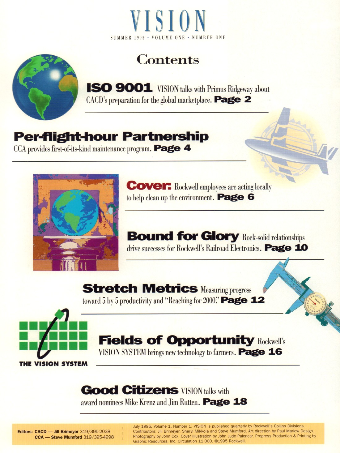 Rockwell Vision, Display Page