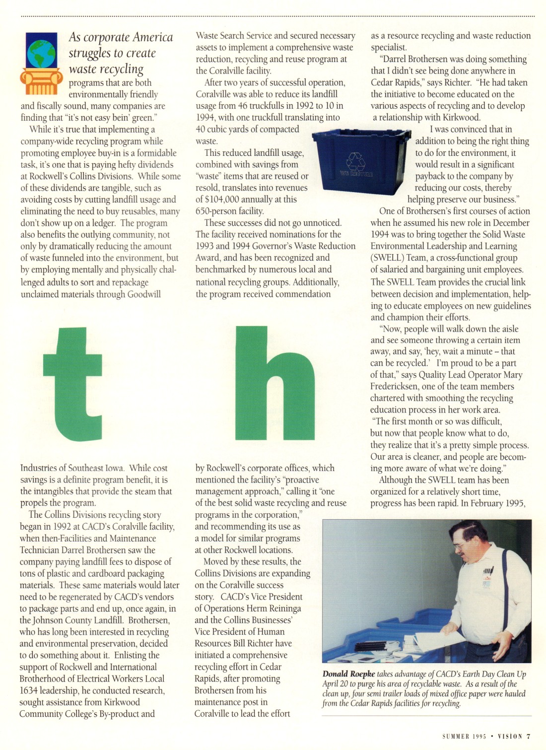 Rockwell Vision, Display Page