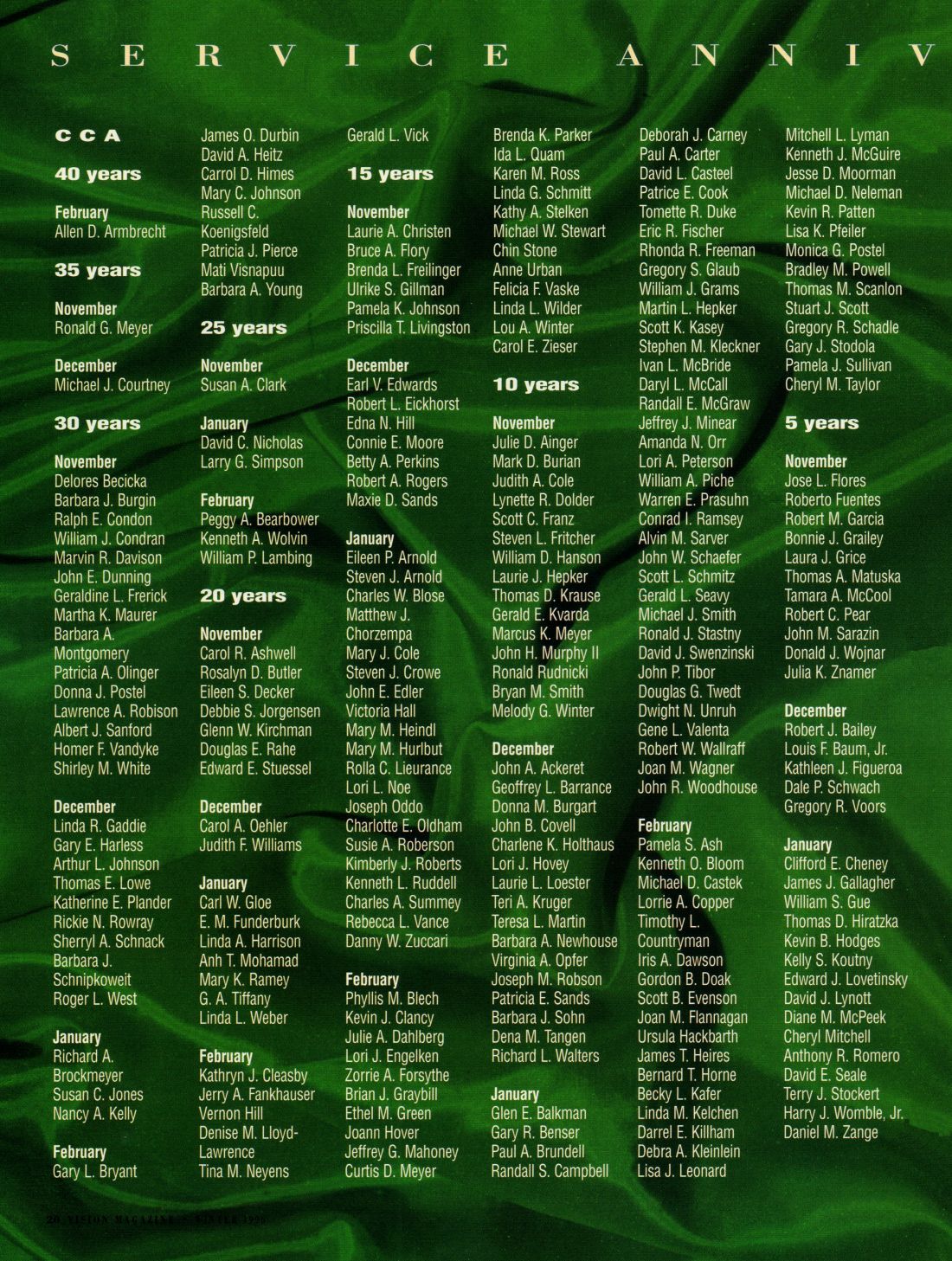 Rockwell Vision, Display Page